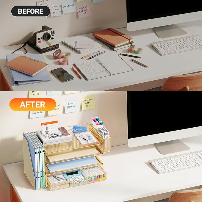 OPNICE Desk Organizers and Accessories, 4-Tier Office Desk Accessories & - Image 8