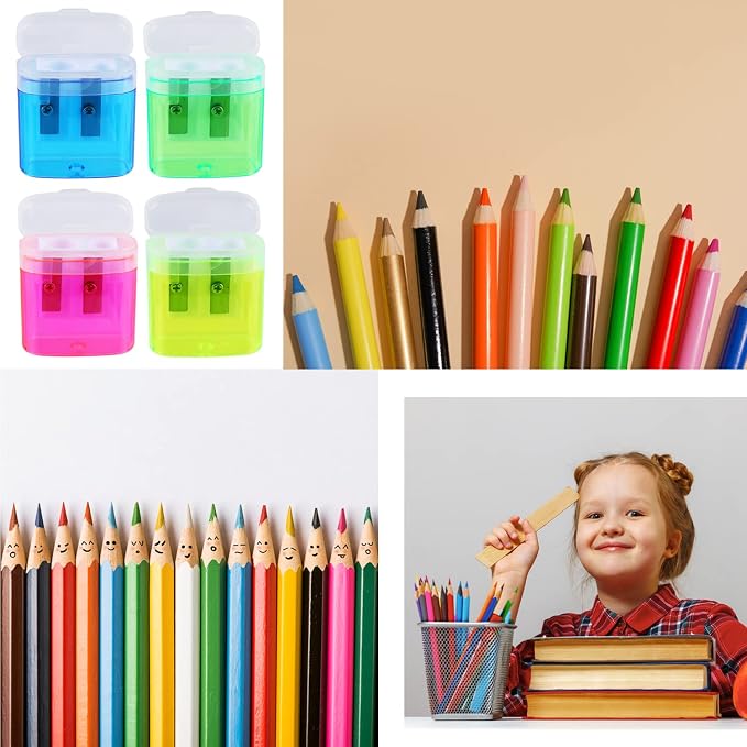 XYW 24 Pack Compact Dual-Hole Manual Pencil Sharpeners - Image 5