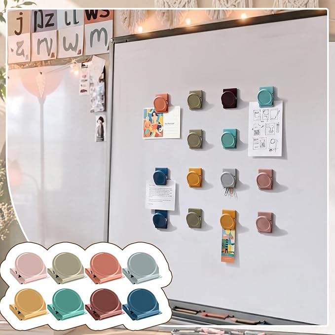 Harloon 8 Style 48 Pcs Boho Magnetic Clips Boho Classroom Decoration Magnetic - Image 6