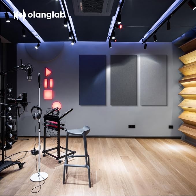 Olanglab Sound Absorbing Acoustic Wall Panels 2 Pack, Large Fabric Wrapped - Image 6