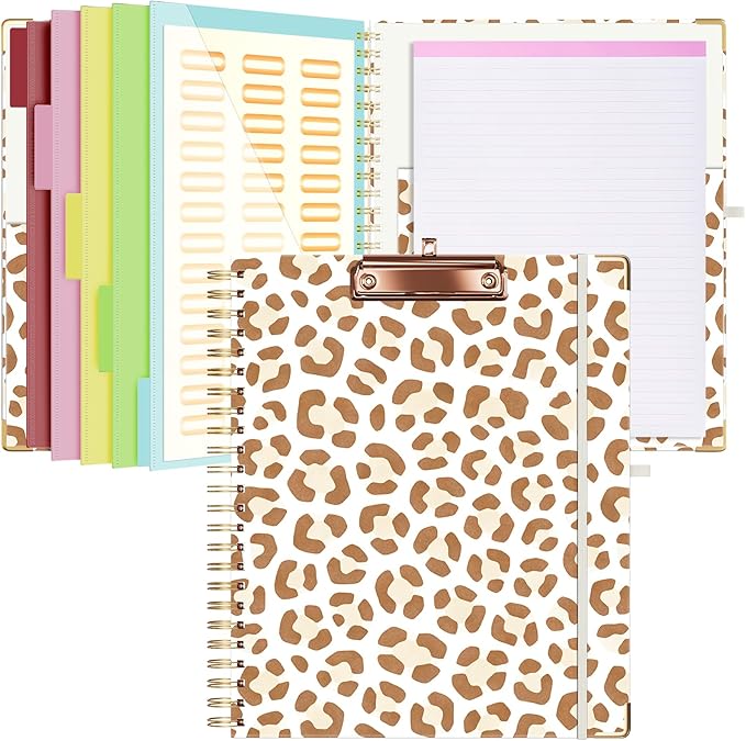 Ospelelf Clipboard with Storage 8.5 X 11，Padfolio Organizer, Spiral Portfolio by OspelelfOfficeSupplies