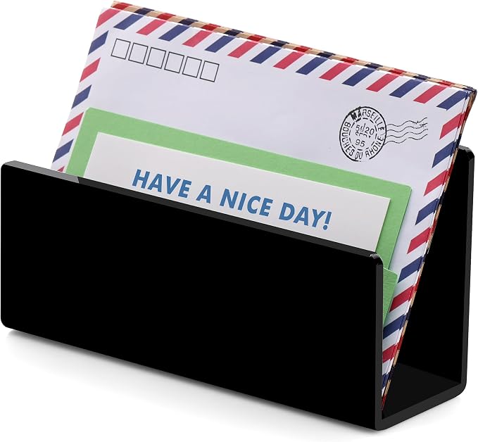 Acrylic Desk Mail Organizer Sorter, Countertop Letter Envelope Bill Filling by Unknown
