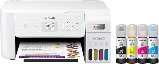 Epson EcoTank ET-2803 Wireless Color All-in-One Cartridge-Free Supertank Printer with Scan, Copy and AirPrint Support-DeskLoop Office