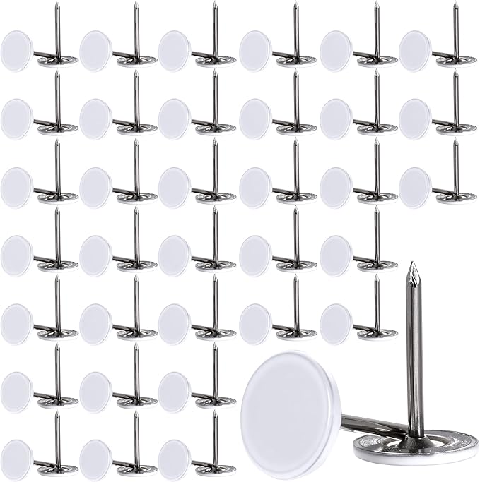 100pcs Metal Thumb Tacks, Heavy Duty Flat Head Push Pins, Upholstery Tacks by Unknown