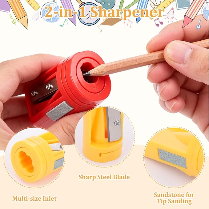 12Pcs Carpenter Pencil Sharpener Compact Manual Flat Pencil Sharpener - Image 2