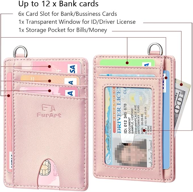 FurArt Slim Minimalist Wallet RFID Credit Card Holder - Image 6