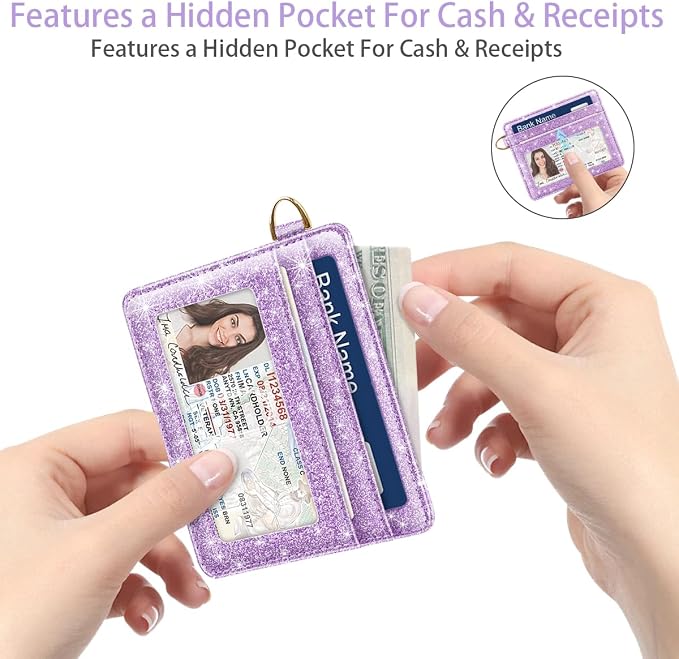 Slim Minimalist Front Pocket RFID Blocking Credit Card Holder Small Wallet Cute - Image 5