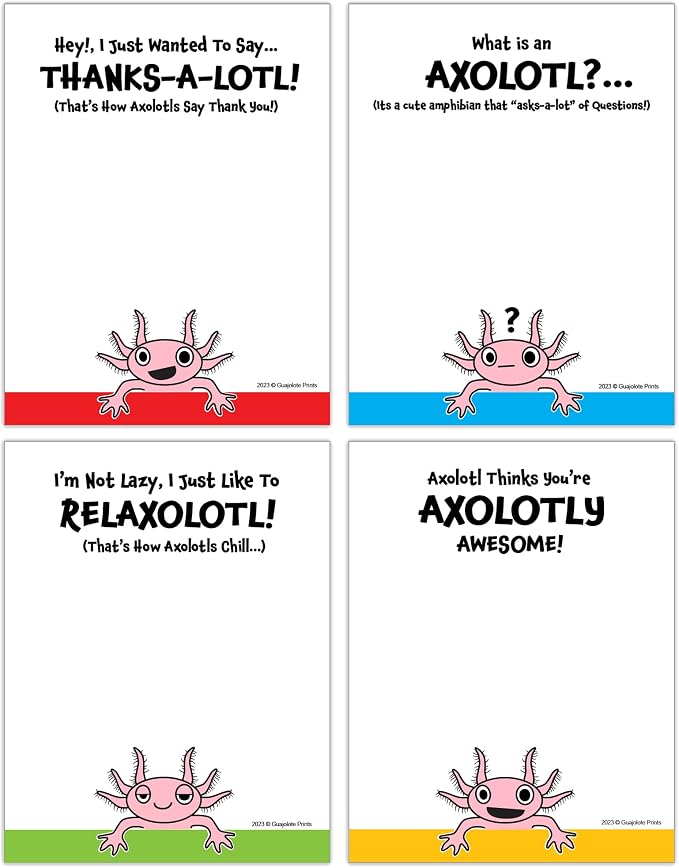 Funny Notepads 4 X 5.25 inch, Humorous Office Gift by Guajolote+Prints