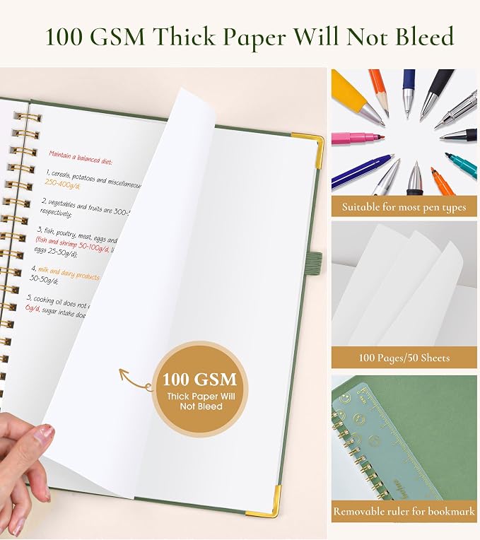 Blank Spiral Notebook Journal 8.5” x 11”, A4 Large Hardcover Sketch Book - Image 5