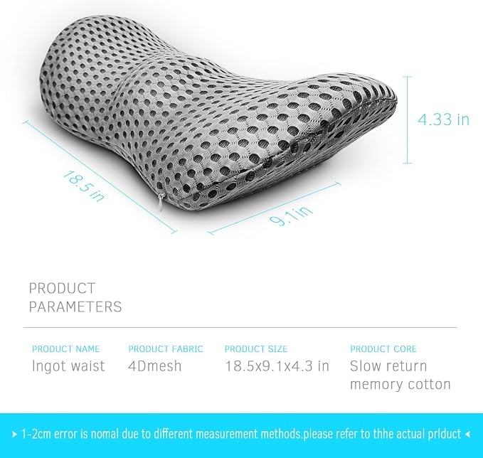 Lumbar Support Pillow for Office Chair, Memory Foam Lumbar Pillow for Lower - Image 4