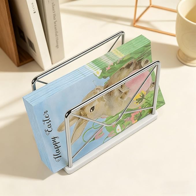 Modern Mail Holder for Home Office, Metal Letter Organizer Sorter for Desk - Image 6