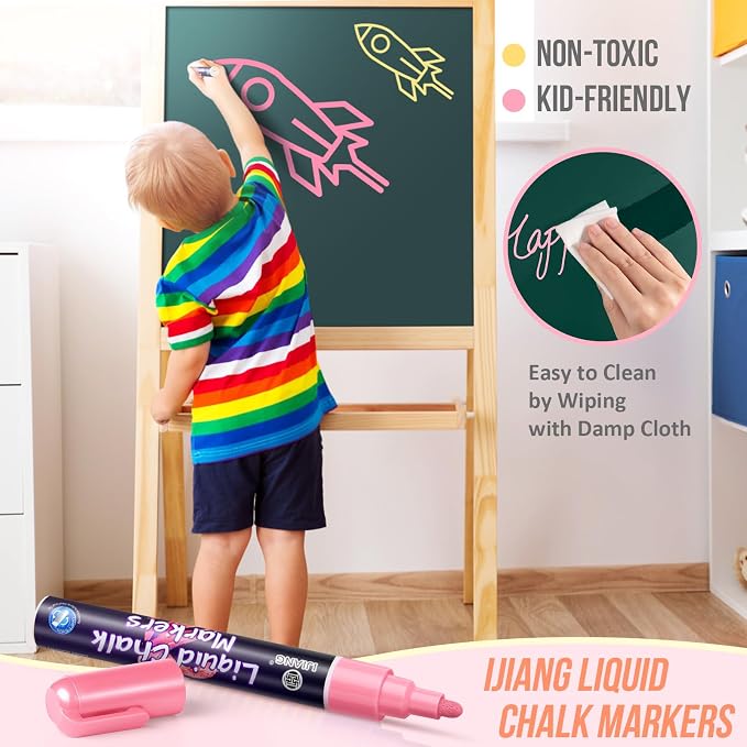 Chalk Markers - Pastel 8 Colors, Water-Based Non-Toxic Liquid Chalk Markers - Image 5