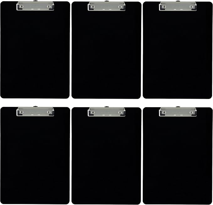 Trade Quest Plastic Clipboard Opaque Color Letter Size Low Profile Clip by Trade+Quest+Global+Corp