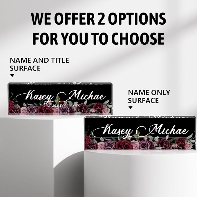 Desk Name Plate Personalized, Personalized Name Plate - Image 4