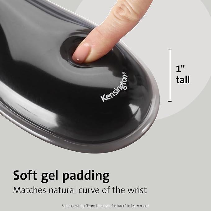 Kensington Duo Gel Wrist Rest for Keyboard, Wrist Pad for Keyboard, Ergonomic - Image 3