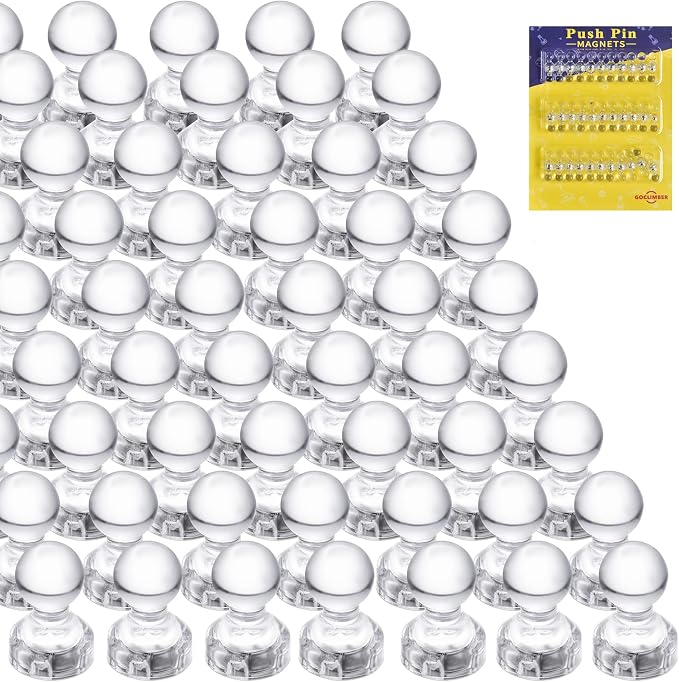 66PCS Magnetic Push Pin Magnet, Fridge Magnet Magnetic Thumb Tacks by GoClimber
