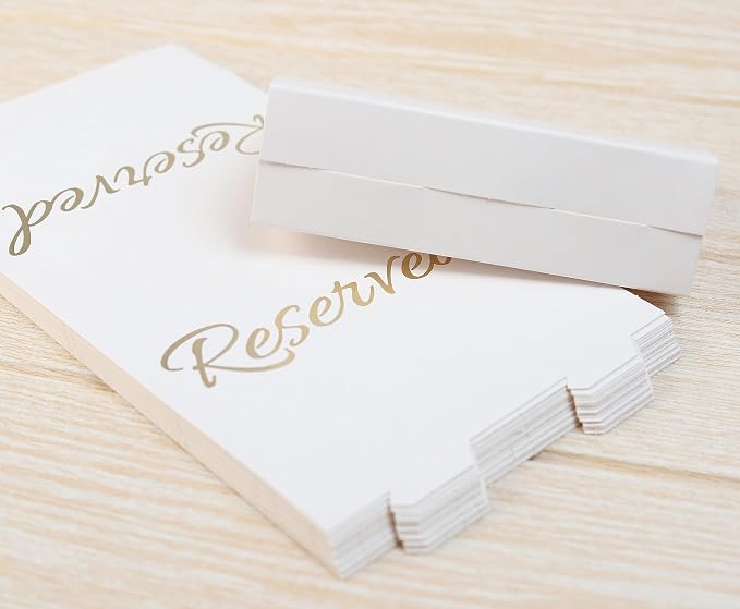 20 Pack Modern White Reserved Table Sign - Image 5
