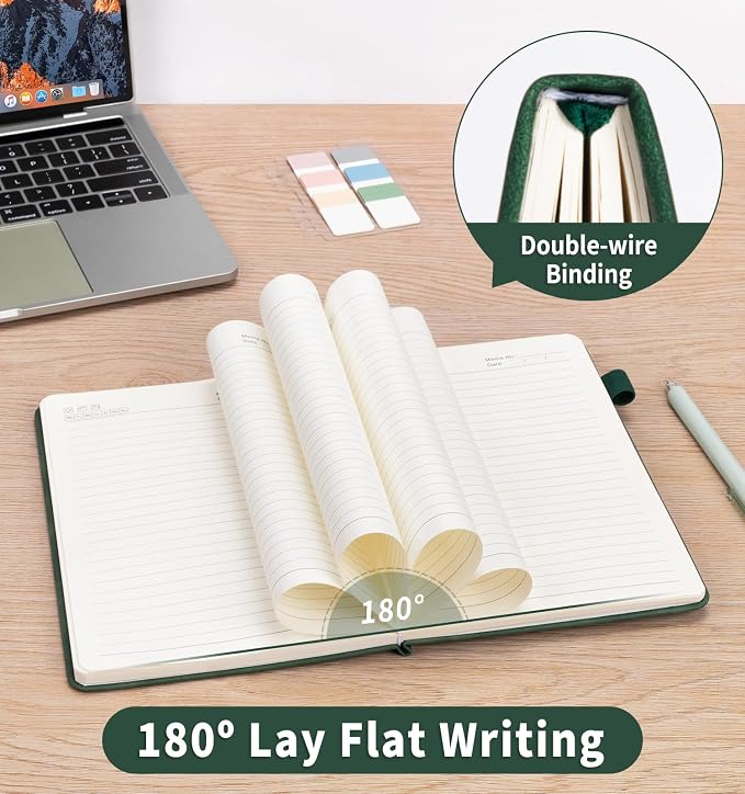 ALKALO Lined Journal Notebook for Women Men, A5 Hardcover Leather Journals for - Image 5
