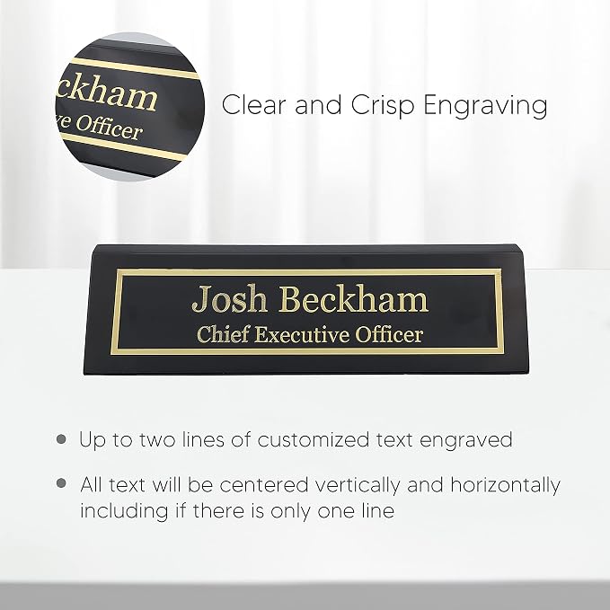Engraving International Business Wood Name Plate - Image 3