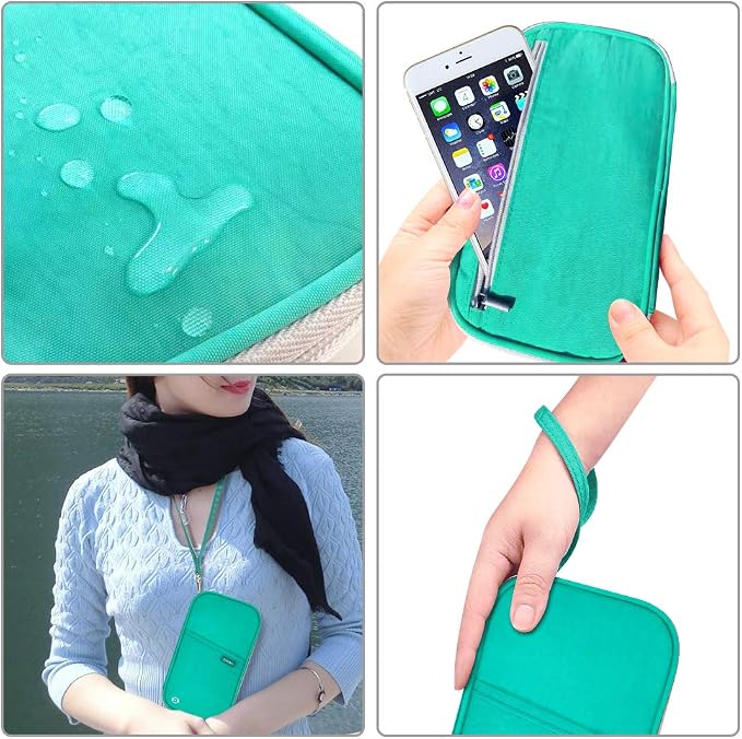 RFID Family Passport Wallet Holder Waterproof, Travel Document Organizer Credit - Image 4
