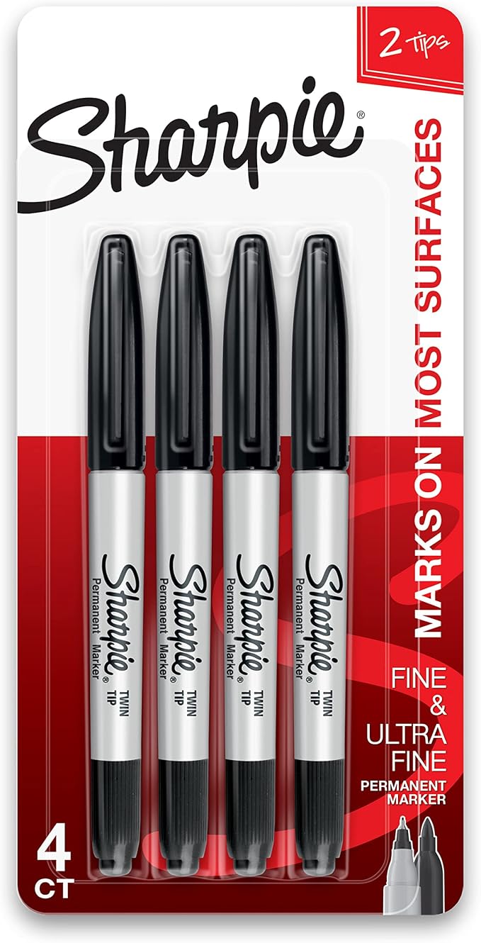 Sharpie Twin Tip Permanent Markers, Fine and Ultra Fine by Unknown