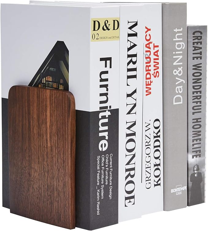 Pandapark Wood Bookends, Non-Skid Bookend - Image 3
