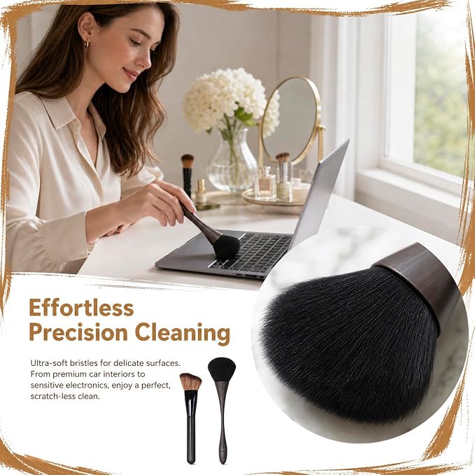 2 Pcs Exquisite Dusting Brush, Small Detailing Brushes, Soft Microfiber Brush - Image 3