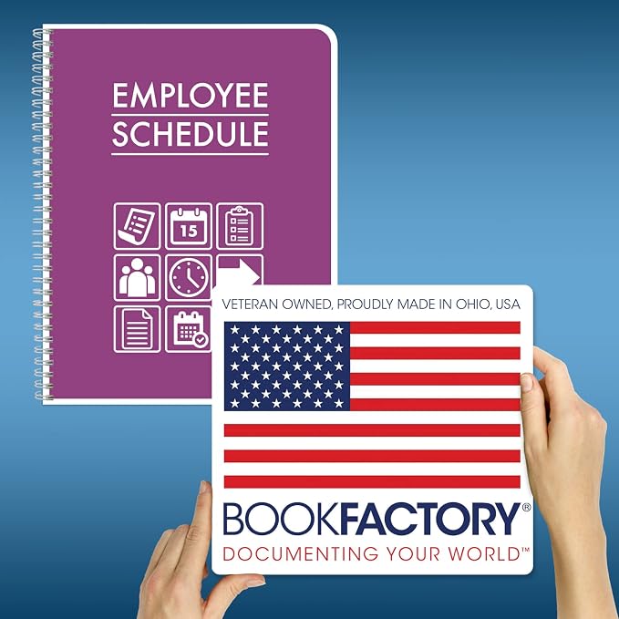 BookFactory Employee Work Schedule Planner/Business Employee Schedule Tracking - Image 4