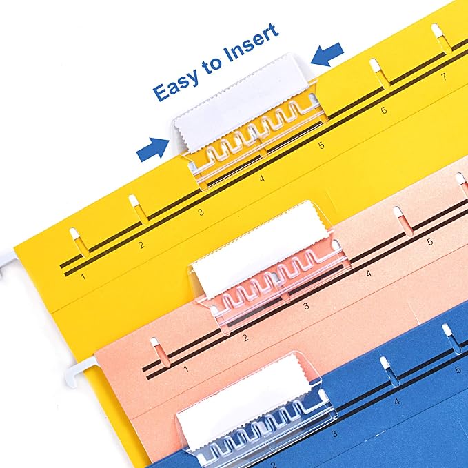 hupos File Folder Tabs, 100+200 Sets Hanging File Folder Tabs - Image 4