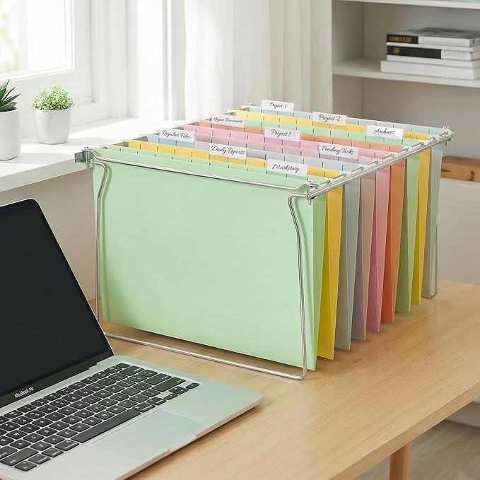 SUNEE Hanging File Folders, 50 Pack Letter Size Hanging File Folders - Image 6