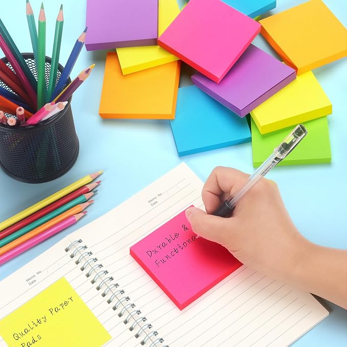 Early Buy Sticky Notes 6 Bright Color 6 Pads Self-Stick Notes 3 in x 3 in - Image 7