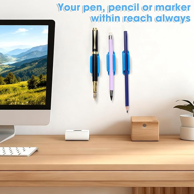 VZZNN Adhesive Pen Holders for Desk Set of 40 - Image 4