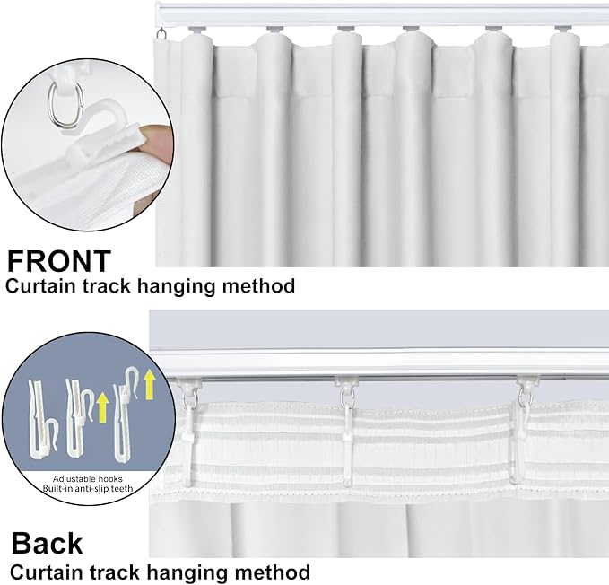 cbsroro Room Divider Blackout Curtain Track Curtains Wall Dividers Panels Screen - Image 5