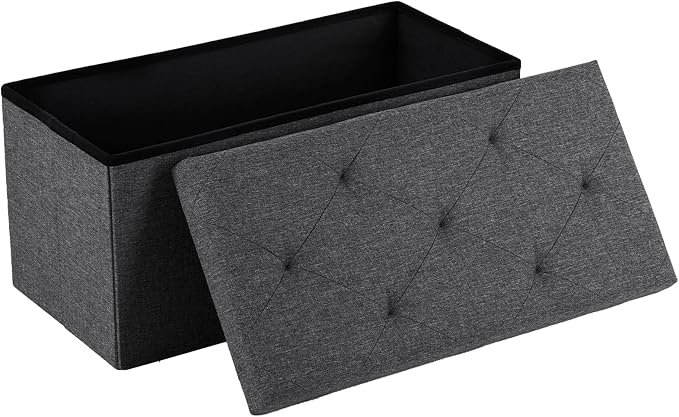 DUMOS 30 Inch Folding Storage Ottoman Bench, Large Hidden Storage Chest by DumosLifestyle