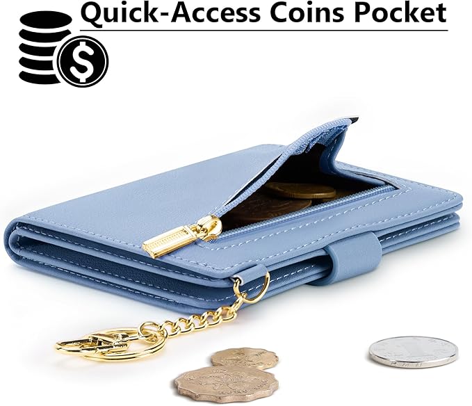 Airkit Small Wallet Women RFID, PU Leather Card Holder - Image 3