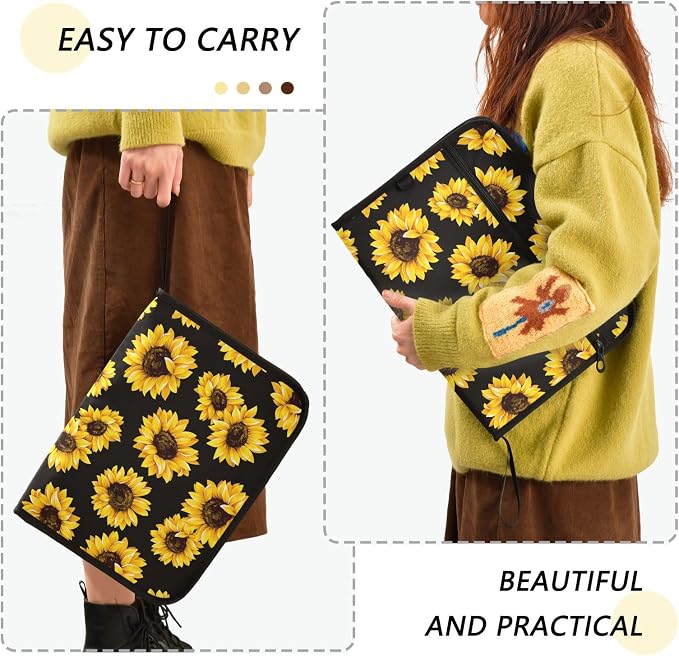 Sunflower Summer 13 Pockets Expanding File Folder - Image 4