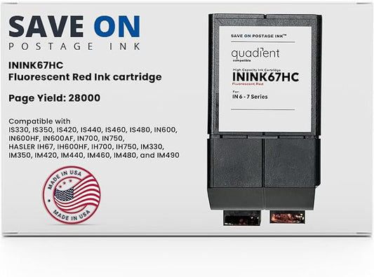 Save On Postage Ink Compatible ININK67HC Quadient Neopost Compatible Ink Cartridge - High Capacity for in Series 600/700/750 Mailing Machine Bases-DeskLoop Office