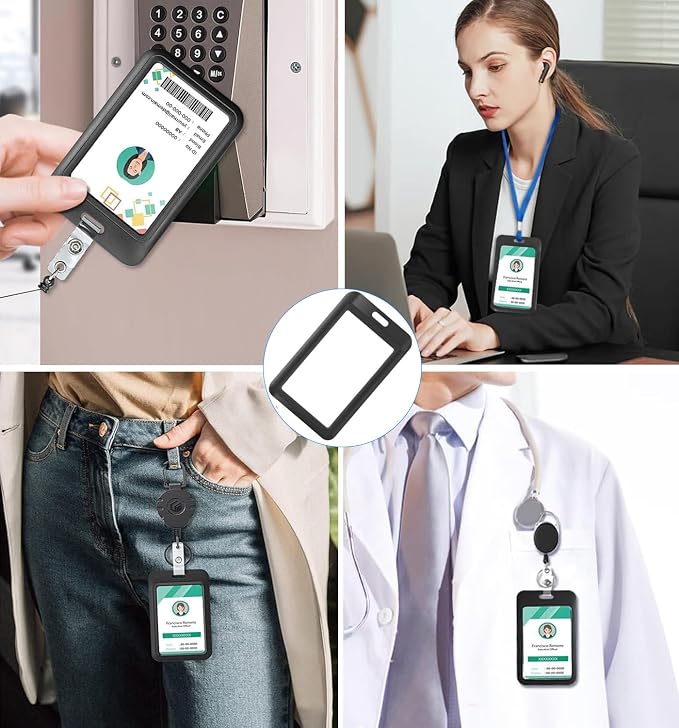15 Pack Sliding ID Badge Holder - Image 7