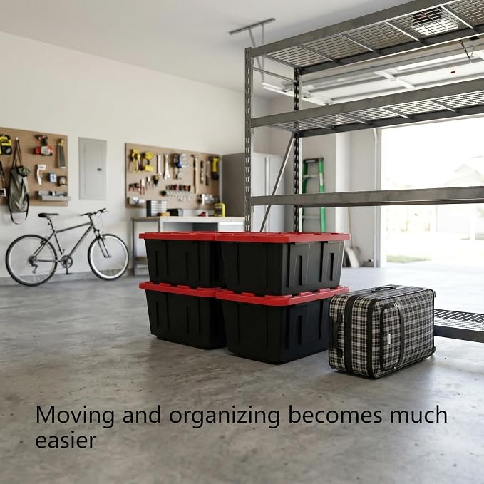 4Pcs 27-gallon Plastic Storage Box, Sturdy and Durable - Image 6