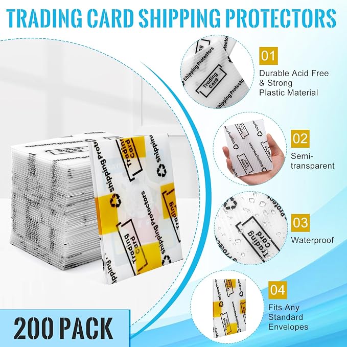 200+1 Pack Trading Card Shipping Protector 3.5'' x 4.5'', Coldairsoap Sports - Image 4