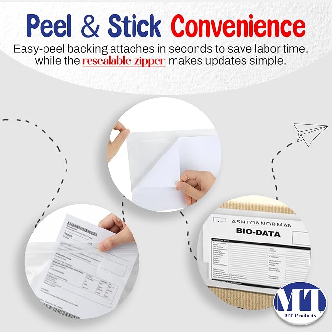 MT Products Clear Plastic Envelope Pouch 6" x 9" - Image 6