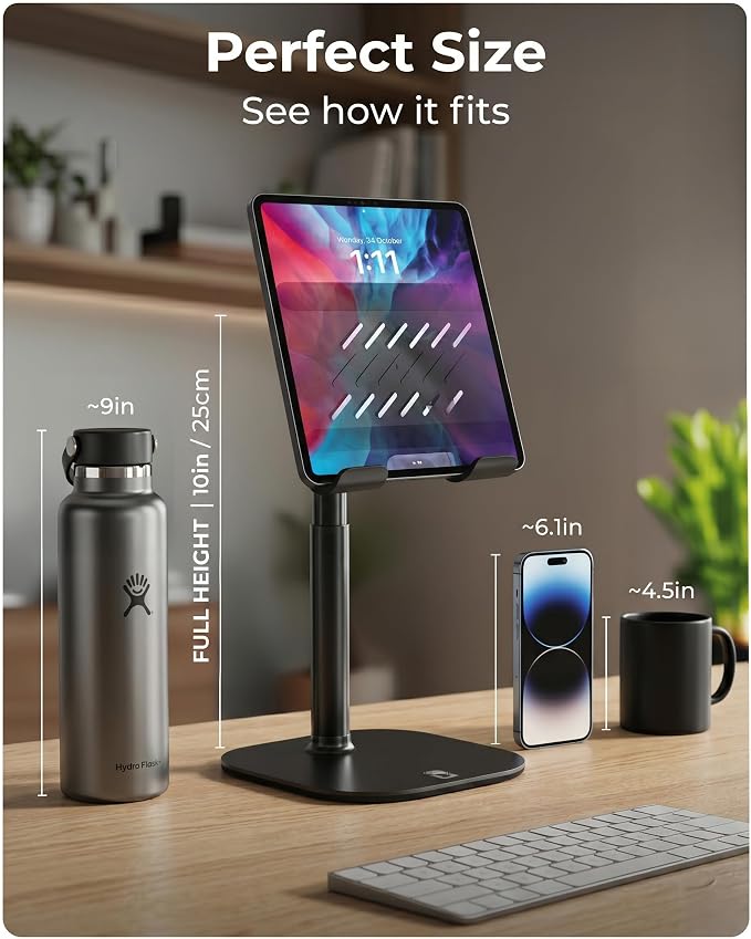 COOPER TabHolder, 7-10" Height Adjustable Tablet Stand, Premium iPad Stand - Image 9