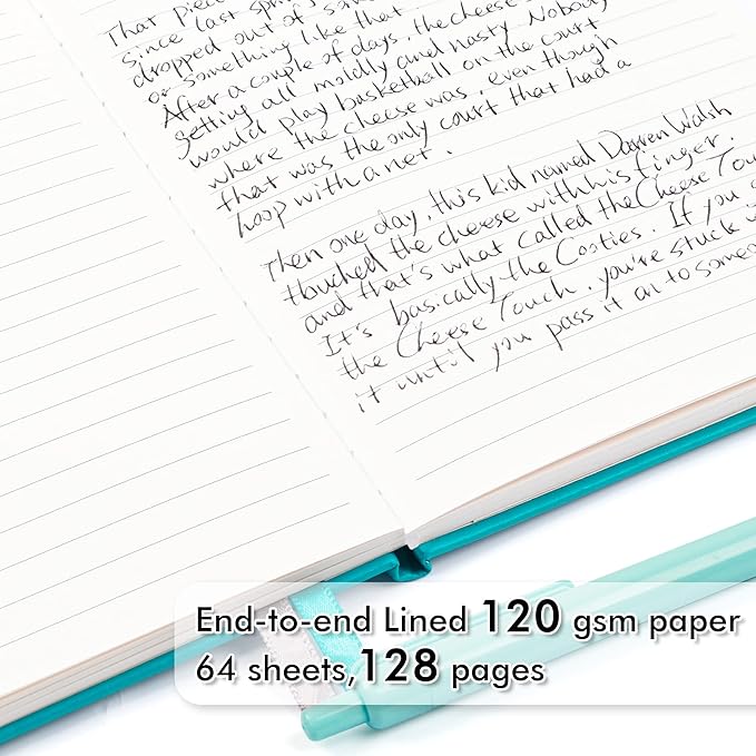 feela 12 Pack Notebooks Journals Bulk with 12 Black Pens, A5 Hardcover Notebook Classic Ruled Journal Set with Pen Holder for School Business Work Travel Writing, 120 GSM, 5.1”x8.3”, Emerald-DeskLoop Office