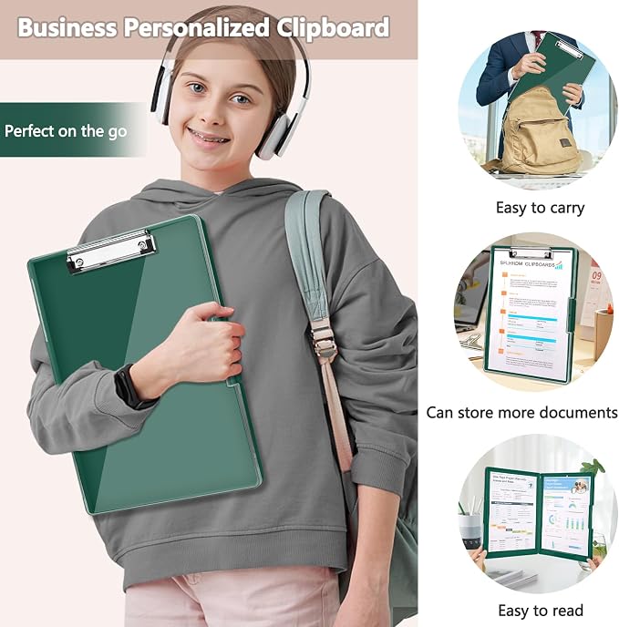 SFLHHDM Clipboard with Storage, Heavy Duty Clip Boards 8.5x11 with 2 Storage - Image 7