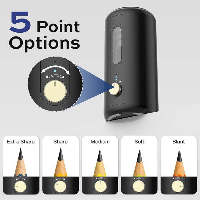VUSIGN Electric Pencil Sharpener, Fully Automatic Pencil Sharpener - Image 3