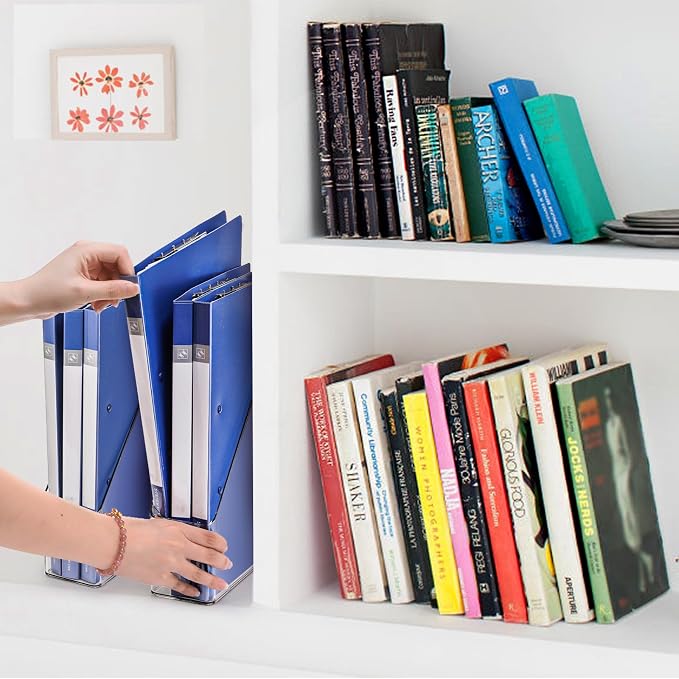 WRINGKIT 4 Pack Clear Magazine Holder, File Magazine Rack - Image 6