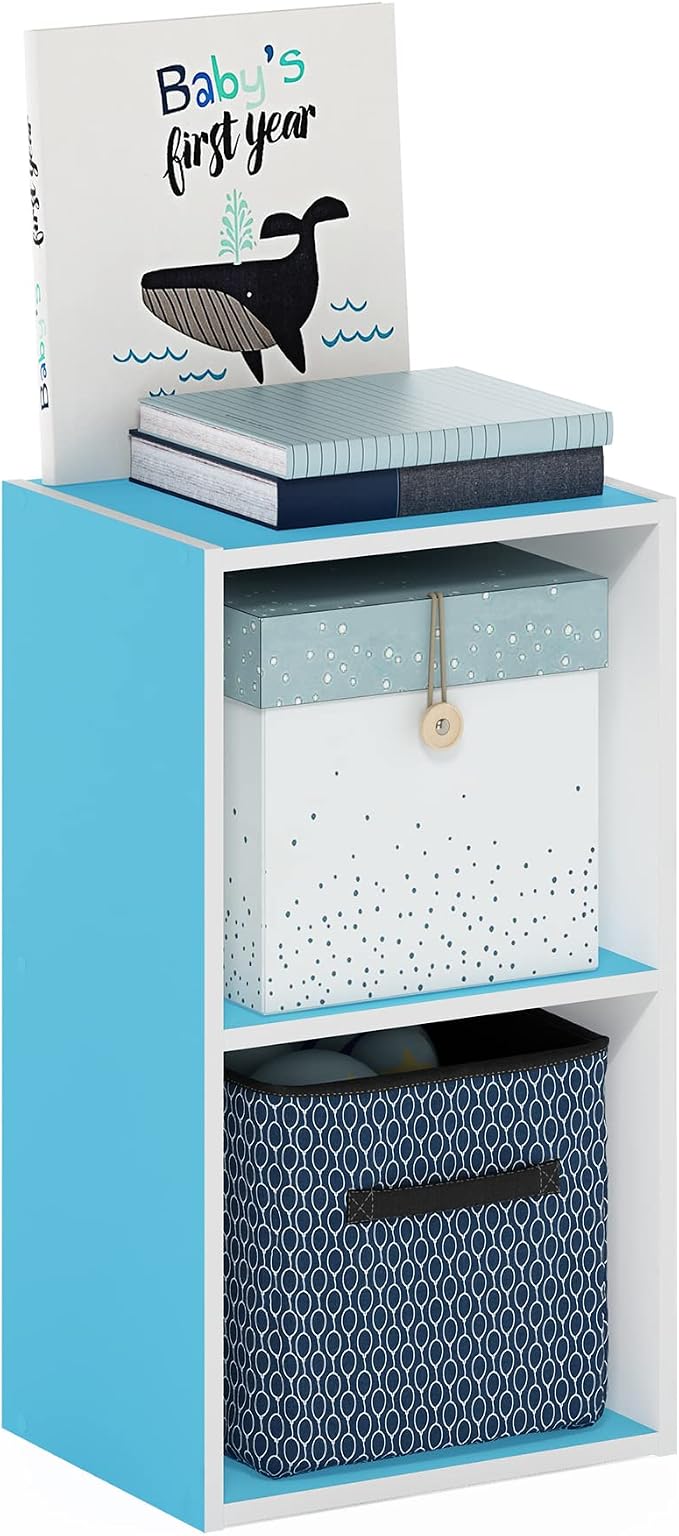 Furinno PASIR Book Shelf, 2-Tier Modern Bookshelf, Open Shelves Bookcase 9 x 12 by Furinno-FitsYourSpaceFitsYourBudget