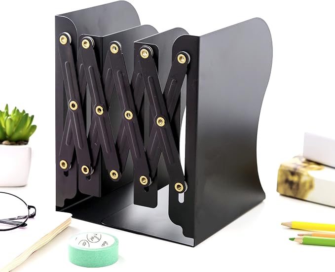 Adjustable Bookends Metal Book Ends - Image 2