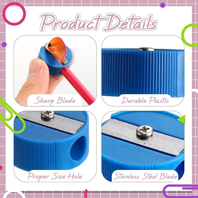 Resurhang 200 Pcs Sharpeners in Bulk Pocket Sized Mini Round Handheld Sharpener - Image 3