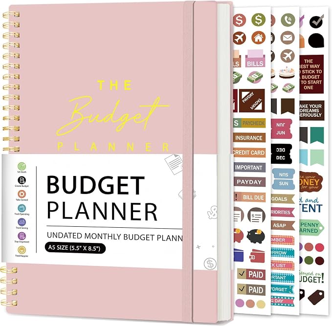 Budget Planner Ledger Account Book Monthly Expense Tracker & Bill Organizer by meDolove